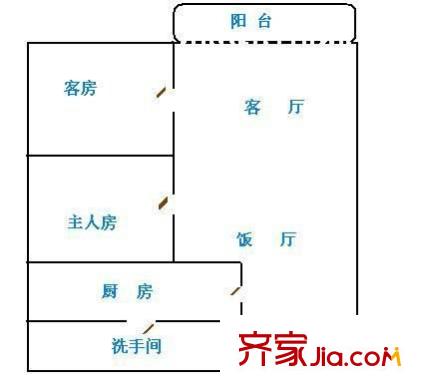 銀?；▓@戶型圖兩室兩廳戶型圖 2室2廳1衛(wèi)1廚