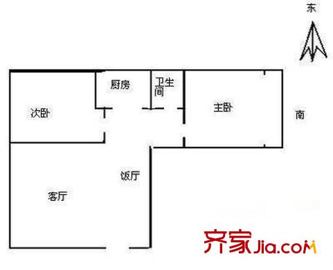 翠逸庭苑 2室 戶型圖