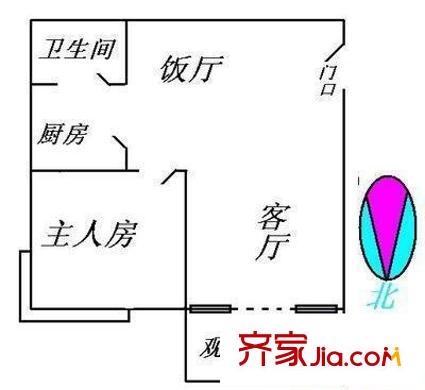 翠逸庭苑 2室 戶型圖