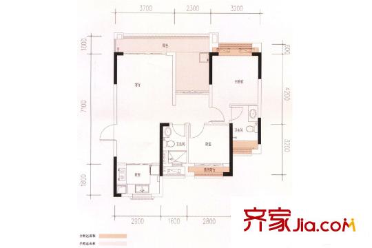 瓏耀華府8座03/04單元、9座01/02單元 91平方米 3室2廳2衛(wèi)1廚