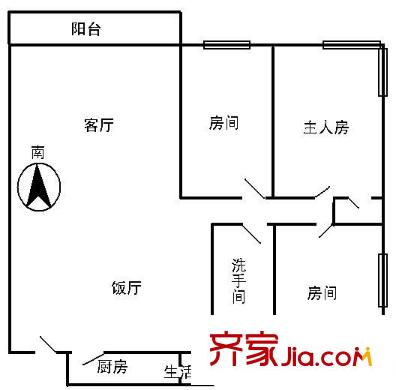 順德碧桂園芷蘭灣戶型圖3室2廳戶型圖 3室2廳1衛(wèi)1廚