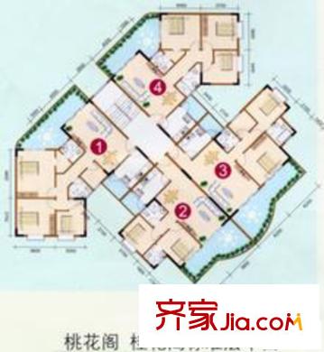 銀星雅苑戶型圖桃花閣桂花閣平面圖 