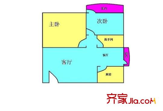 江濱大廈戶型圖2室2廳 戶型圖 2室2廳1衛(wèi)1廚