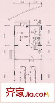 美的御海東郡紅樹灣F1戶型首層 1室2廳1衛(wèi)