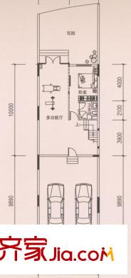 美的御海東郡紅樹灣F3戶型首層 1室1廳1衛(wèi)