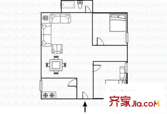 荔清樓 2室 戶型圖