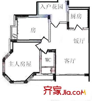 順德碧桂園芷蘭灣戶型圖2室2廳戶型圖 2室2廳1衛(wèi)1廚