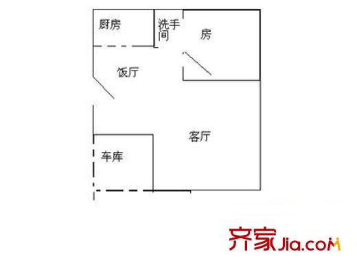 紫荊南苑 1室 戶型圖