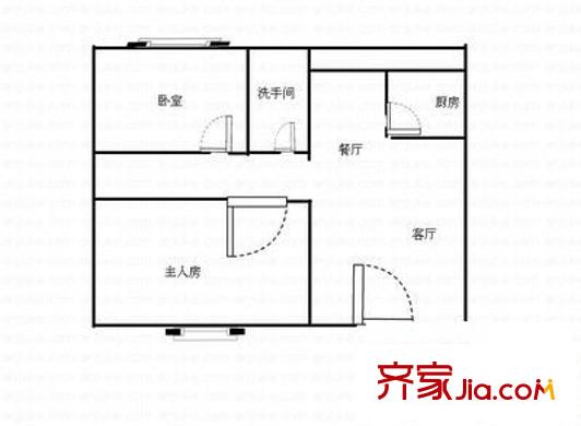紫荊南苑 2室 戶型圖