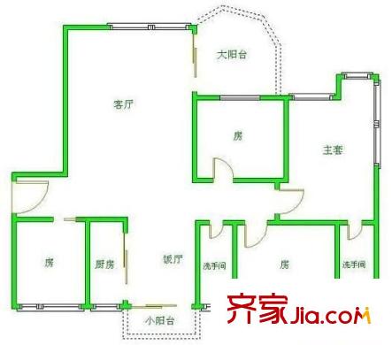 海星居 4室 戶型圖