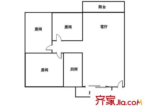 海星居 3室 戶型圖