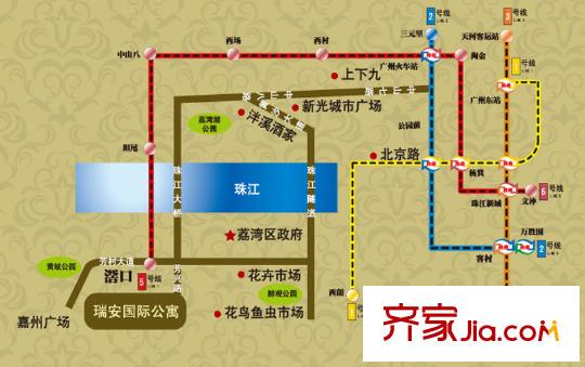 瑞安花園交通示意圖