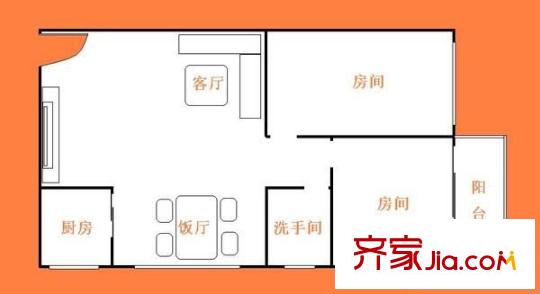 江濱大廈戶型圖2室2廳 戶型圖 2室2廳1衛(wèi)1廚