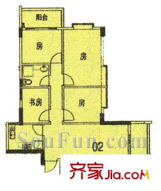半山雍景臺 戶型圖1