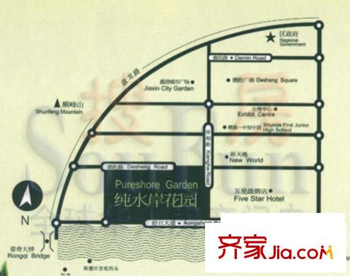 純水岸花園交通圖