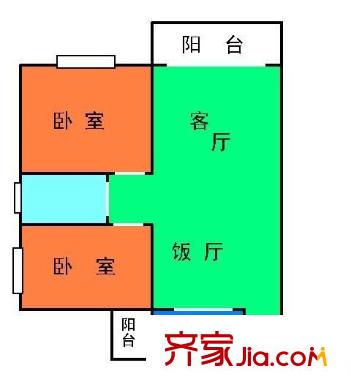 嘉悅名居戶型圖2室2廳 戶型圖 2室2廳1衛(wèi)1廚