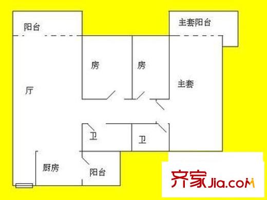 和基花園 3室 戶型圖