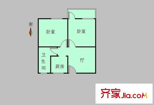 宏威中心 2室1廳 戶型圖