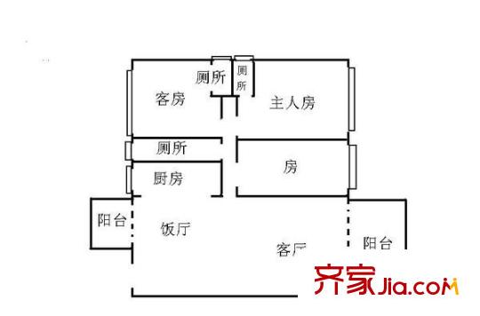 海琴軒 3室 戶(hù)型圖