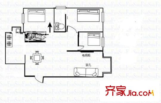 海琴軒 3室 戶(hù)型圖