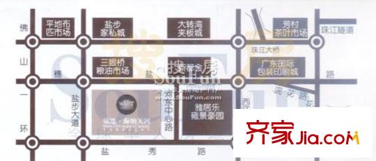 領(lǐng)地海納天河花園交通圖