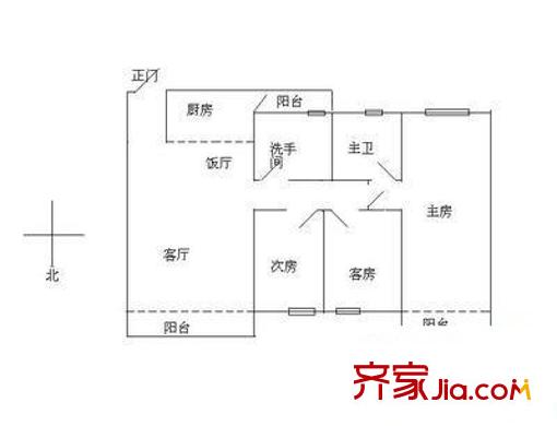 和基花園 3室 戶型圖