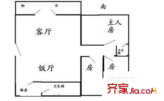 和基花園 3室 戶型圖