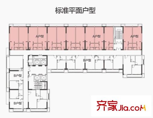 海倫堡?海匯廣場(chǎng)A戶(hù)型標(biāo)準(zhǔn)平面戶(hù)型 1室1廳1衛(wèi)1廚