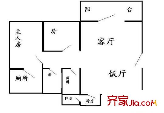 海琴軒 3室 戶(hù)型圖