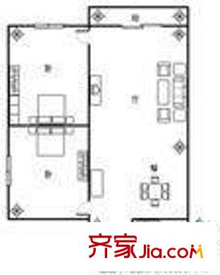 宏威中心 2室1廳 戶型圖