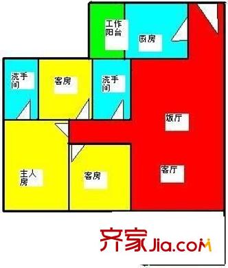 順德碧桂園西苑綠茵居戶型圖3室2廳戶型圖 3室2廳2衛(wèi)1廚