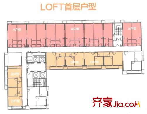 海倫堡?海匯廣場(chǎng)loft首層平面圖 