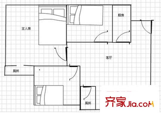 薈景豪庭 3室 戶型圖