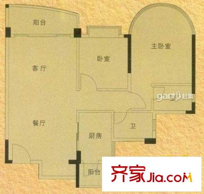 薈景豪庭 2室 戶型圖