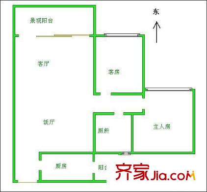 薈景豪庭 2室 戶型圖