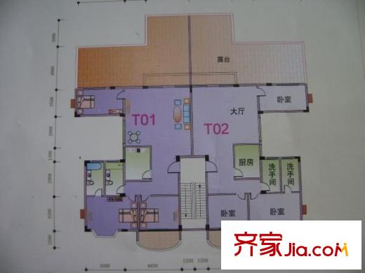 順德碧桂園西苑綠茵居戶型圖3室1廳戶型圖 3室1廳2衛(wèi)1廚