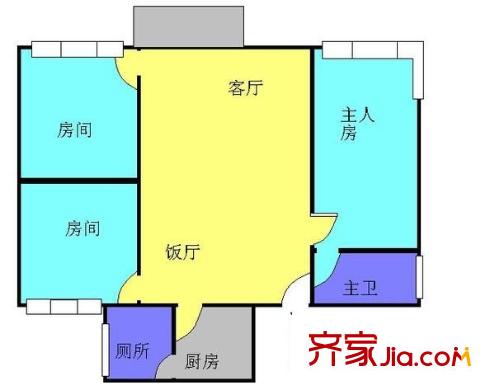 黃岐第一城 6室 戶型圖
