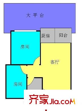 名雅花園 2室 戶型圖