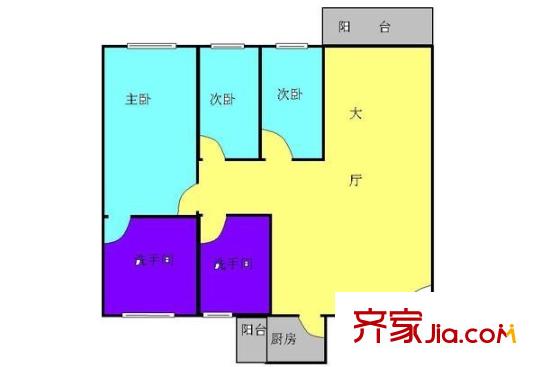 黃岐第一城 3室 戶型圖