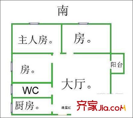 惠景城 3室 戶型圖