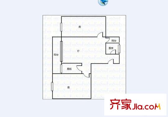 沙面新城 0室 戶型圖
