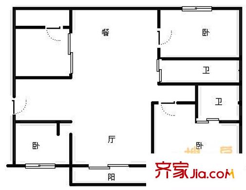 豐澤家園 3室 戶型圖