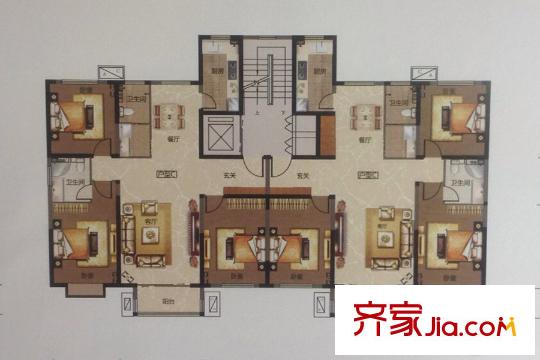 季景華庭二期5#C戶型 3室2廳2衛(wèi)1廚