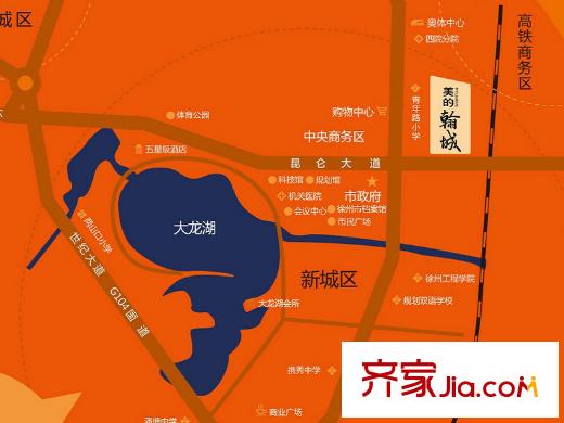 美的翰城區(qū)位圖