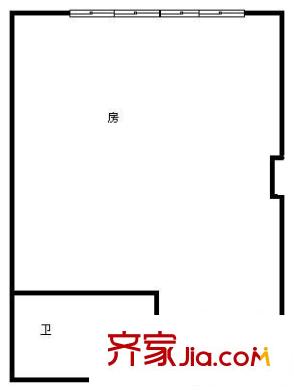 鉆石廣場 1室 戶型圖