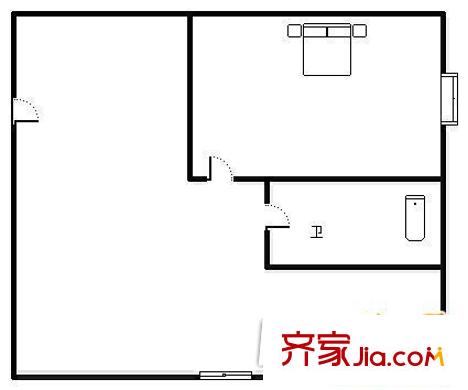南寧 方洲麗景廣場(chǎng) 1室 戶型圖