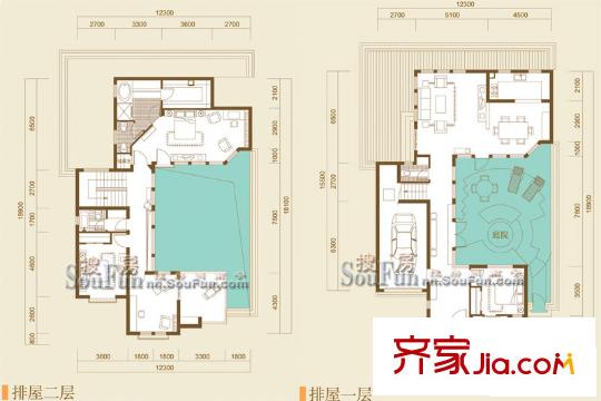森海豪庭戶型圖聯(lián)排 4室2廳4衛(wèi)1廚