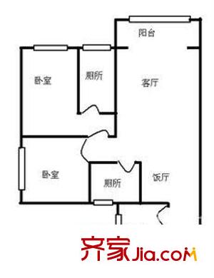 天賜花園 戶型圖2s2t2
