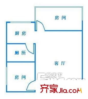 東風(fēng)小區(qū)戶型圖8 2室2廳2衛(wèi)2廚