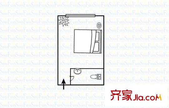圣展獨(dú)立公社 1室 戶型圖